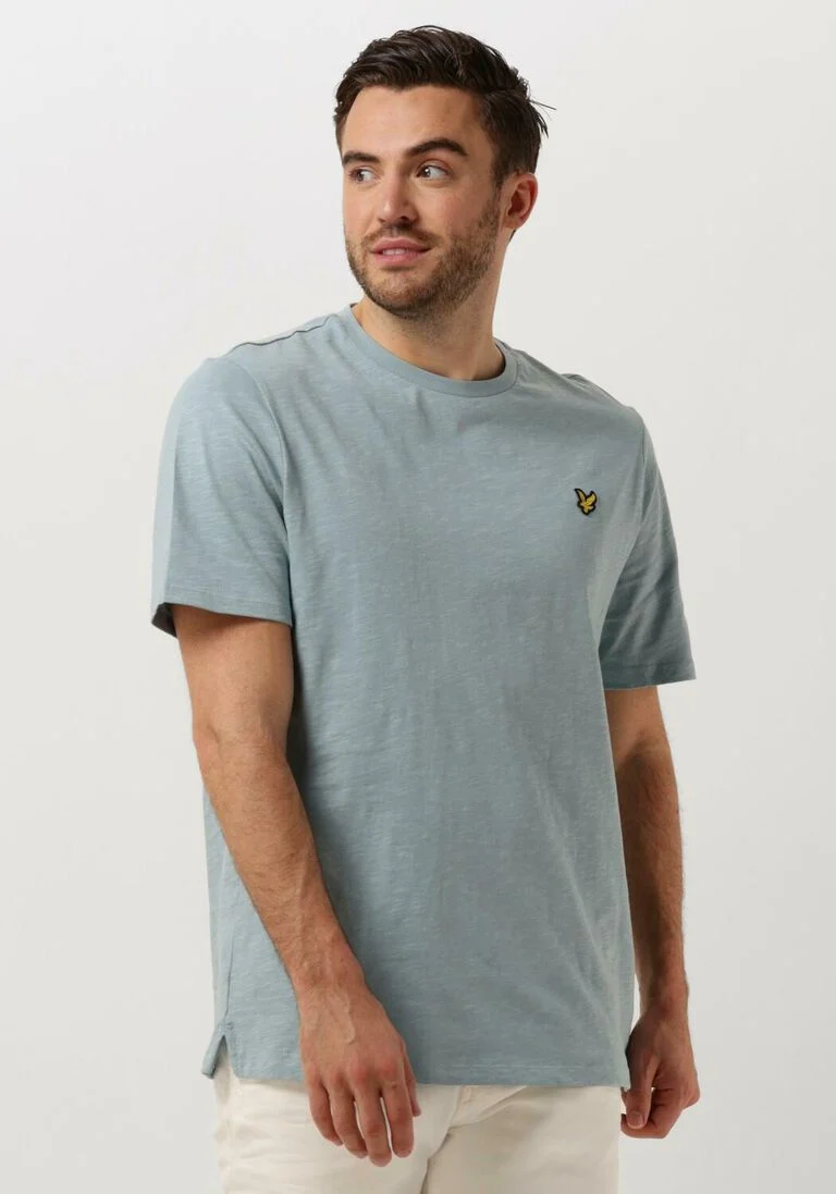 LYLE & SCOTT blauwe lyle & scott t-shirt slub t-shirt
