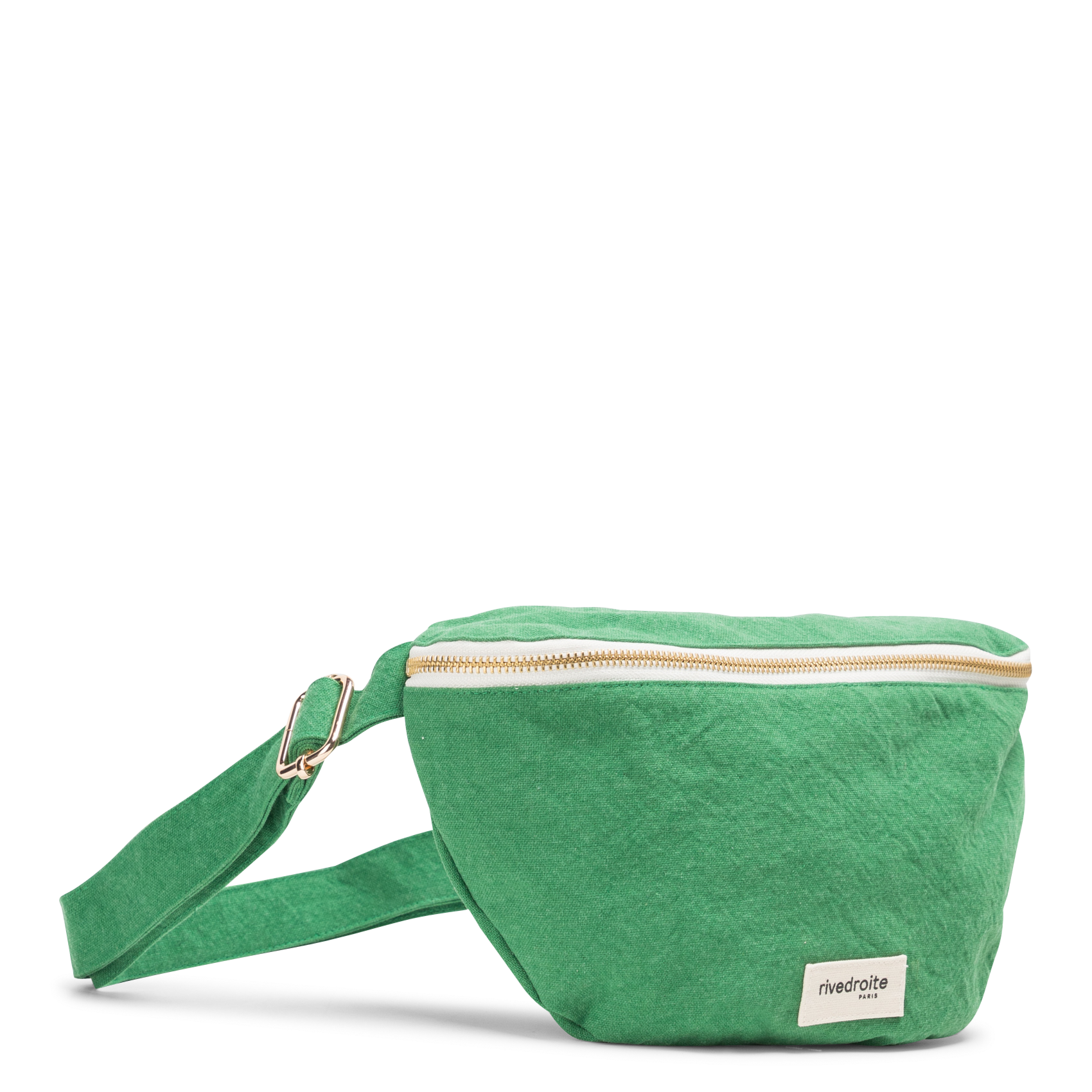CUSTINE - Sac banane en coton recyclé imprimé | Vert