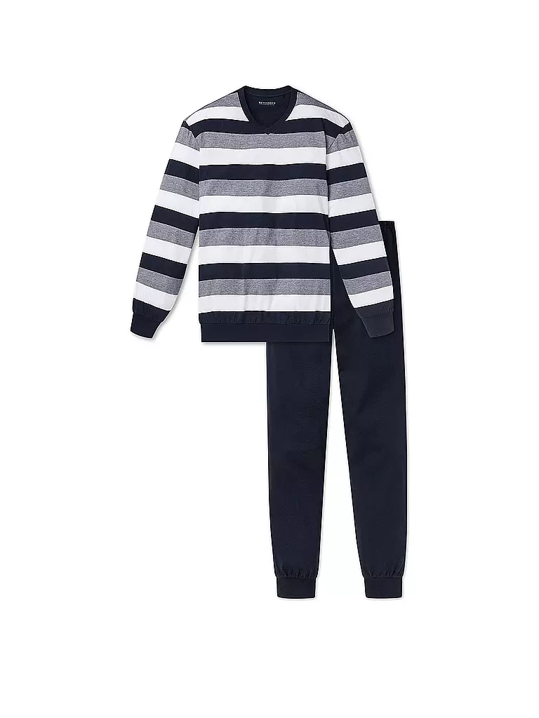 SCHIESSER Pyjama blau