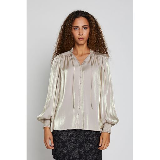 Bruuns Bazaar Kassiani Harrietta Skjorte, Gold Sand, 44