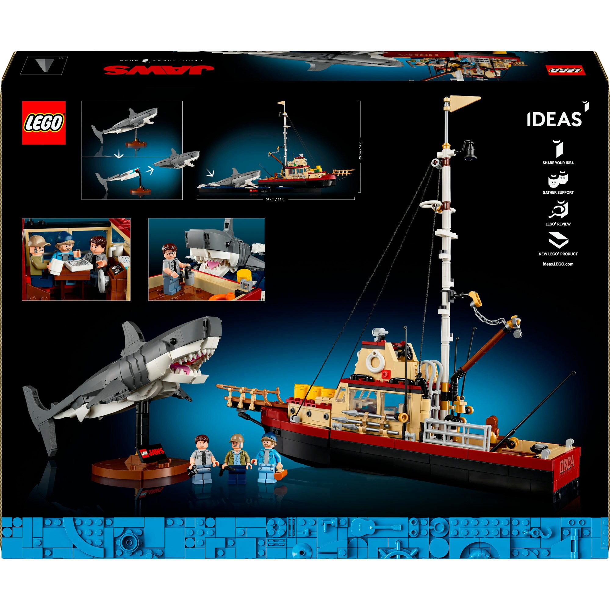LEGO Konstruktionsspielzeug Ideas Der weiße Hai