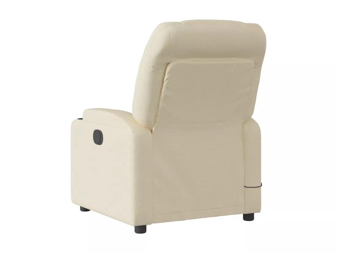 Fauteuil massant inclinable Crème Tissu