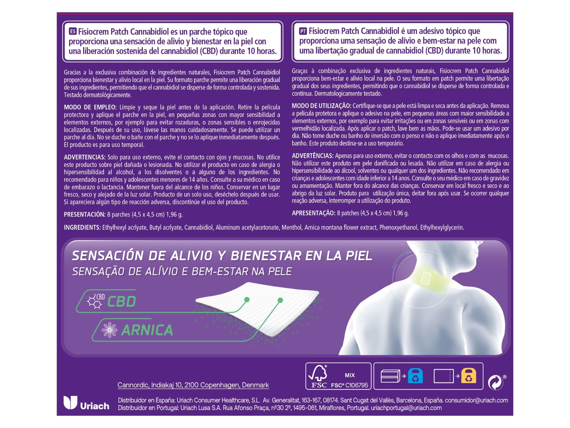 EMPLASTRO FISIOCREM CANNABIDIOL 8 UN