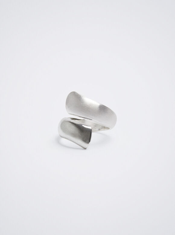 Anillo En Espiral Plateado - Plateado
