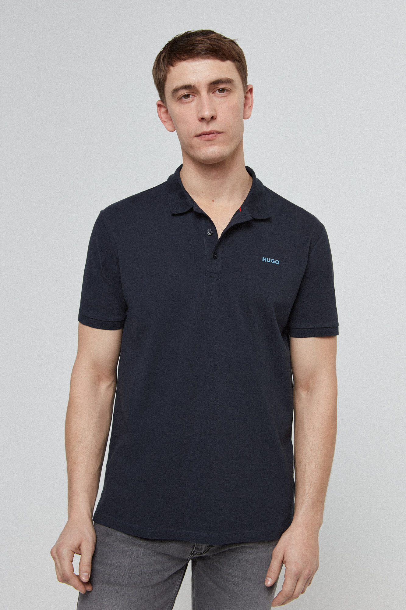 Camisa polo de manga curta - azul escuro