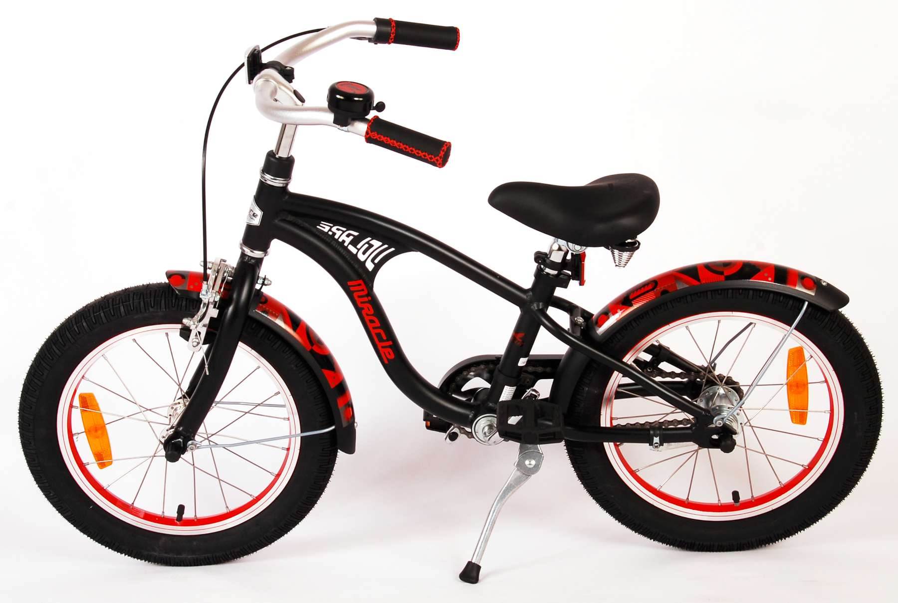 TPFSports Miracle Cruiser Kinderfahrrad - Jungen - 16 Zoll - Rücktritt + Handbremse - Matt/Blau