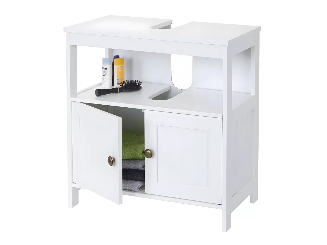 Meuble sous-lavabo MCW-B63, blanc
