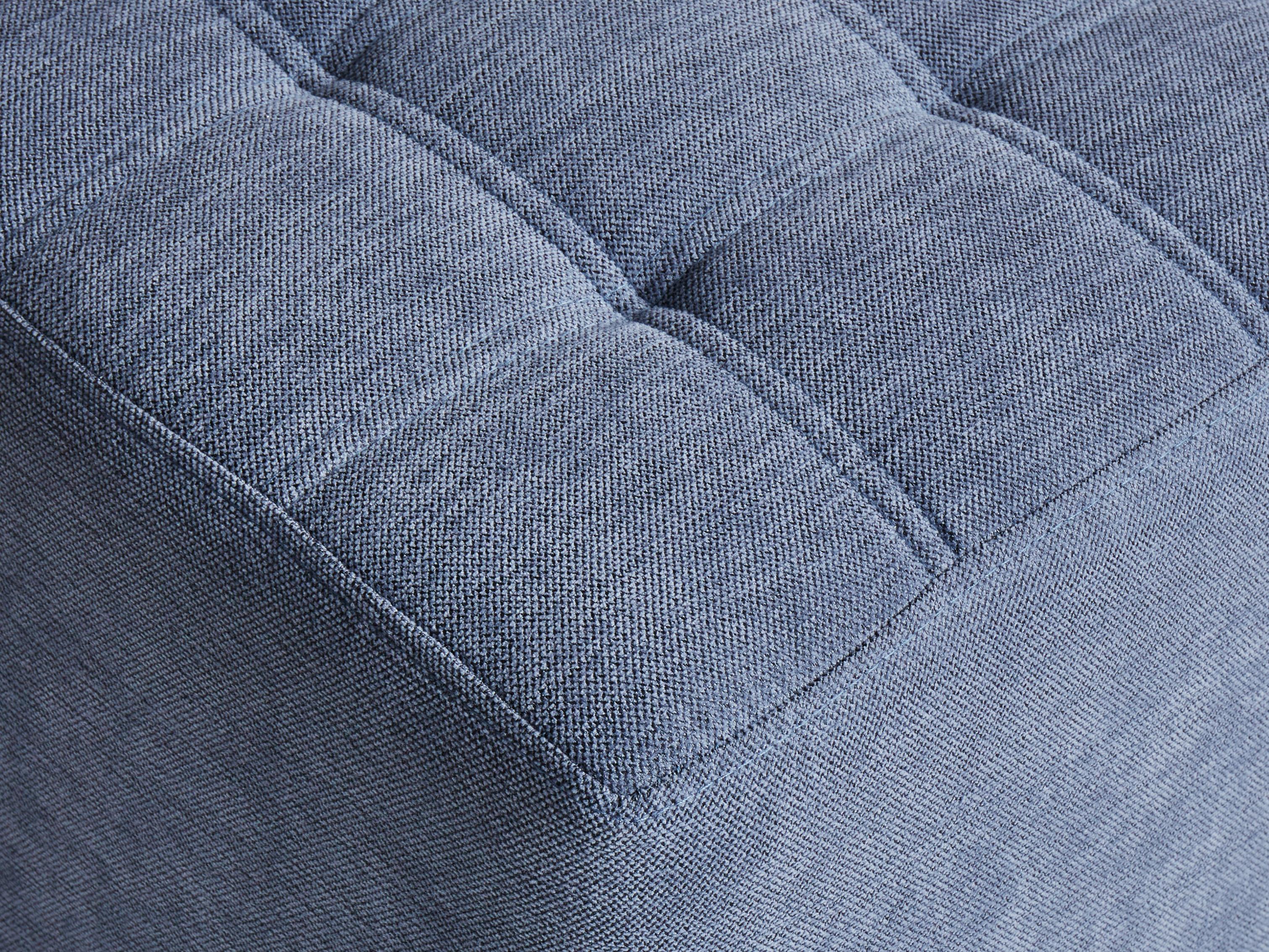 Poef KANSAS Stof Blauw