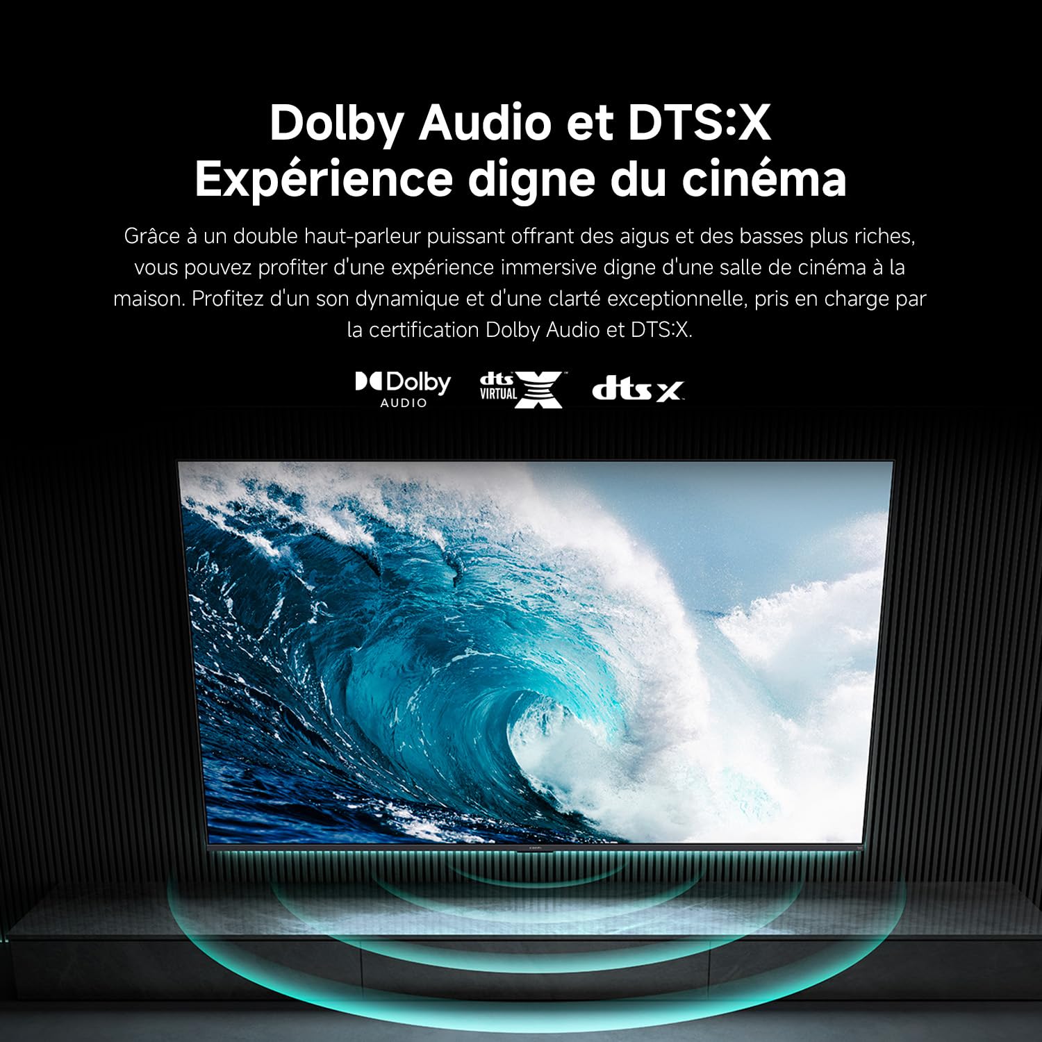 XIAOMI TV F 65, 165 cm (65 Pouces), 4K UHD, Smart TV, Fire TV, Contrôle Vocal Alexa, HDR10, MEMC, Mode Game Boost 120Hz, 2Go+32Go, Compatible avec Air