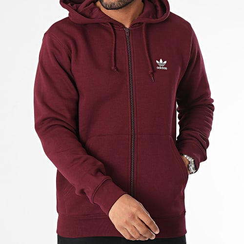 Sweat Zippé Capuche Essential IL3812 Bordeaux