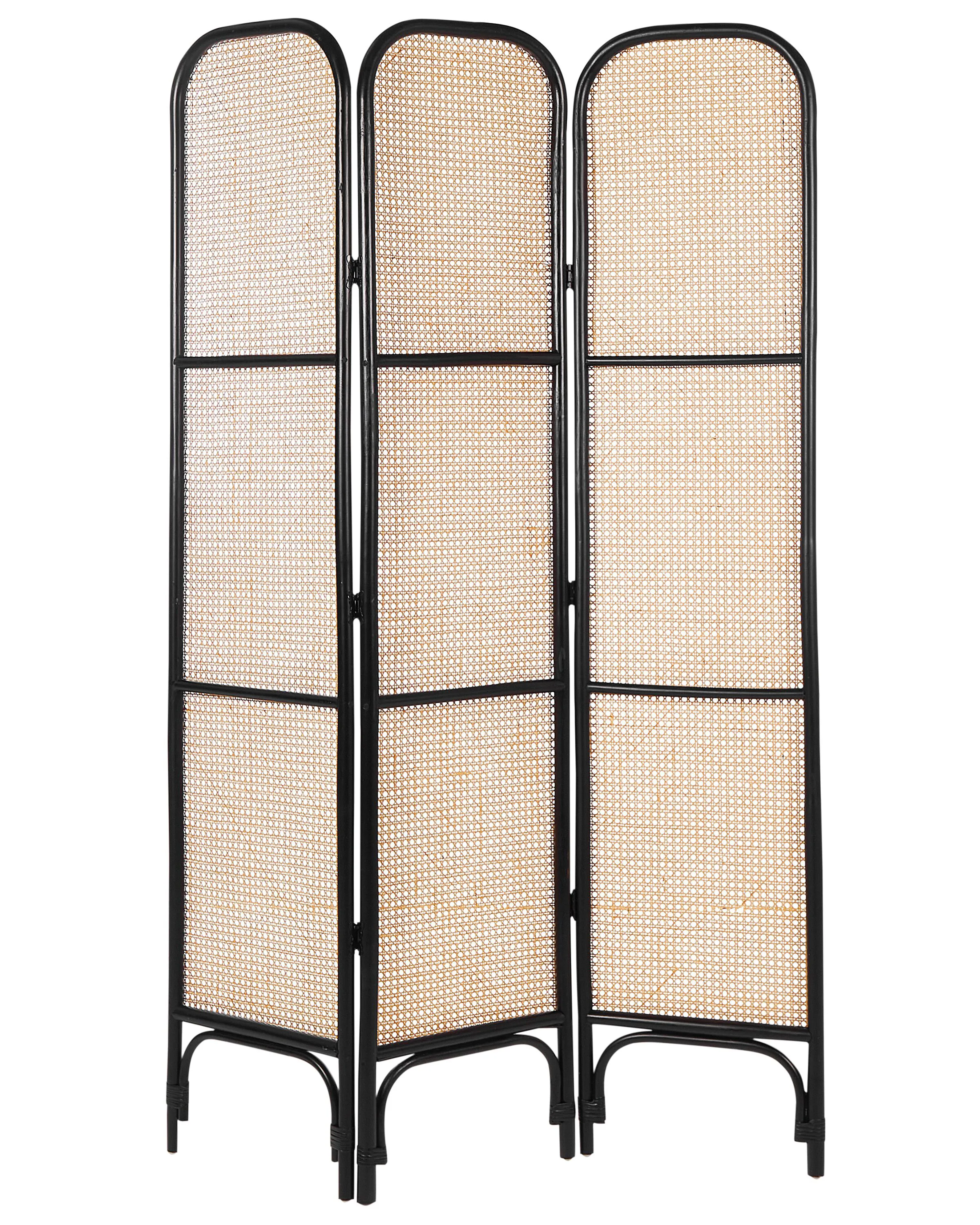 Roomdivider met 3 panelen POTENZA Lichtbruin 105 cm 180 cm