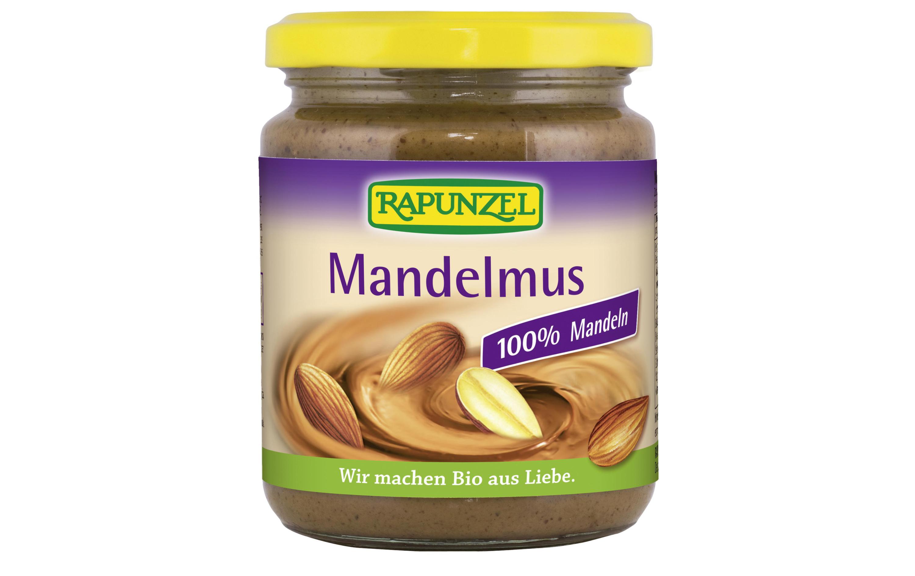 Glas Bio Mandelmus 250 gBraunes Bio Mandelmus