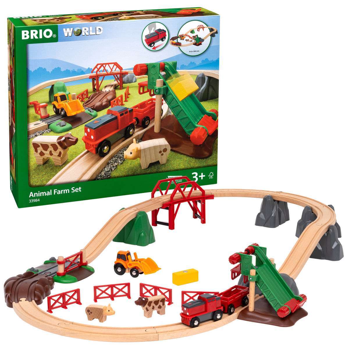 BRIO Spiel Großes Bahn Bauernhof-Set