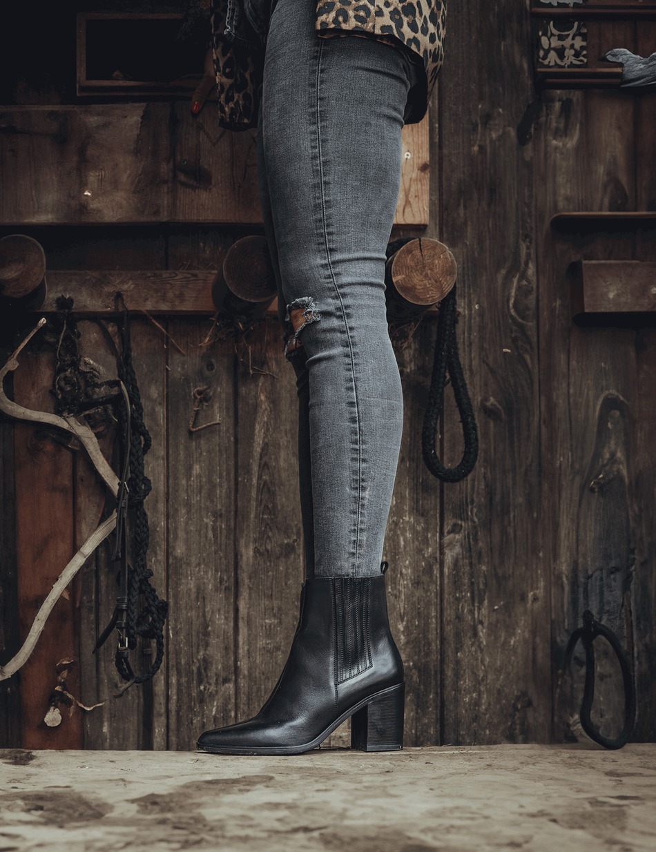 Glattleder Stiefelette