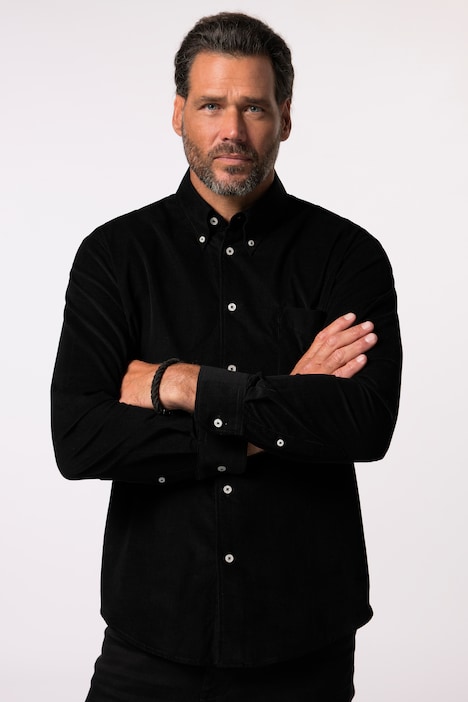 JP 1880 Cordhemd, Langarm, Buttondown-Kragen, Modern Fit, bis 8 XL