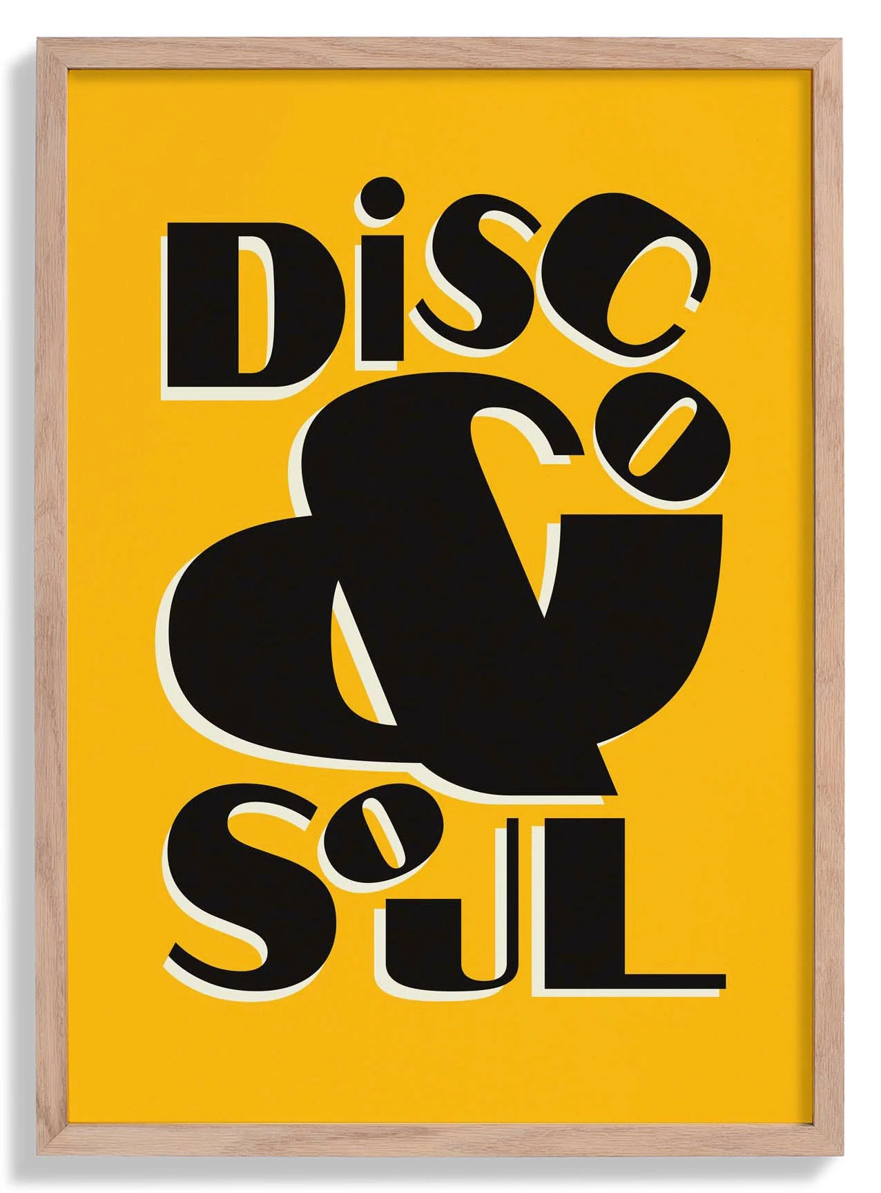 Disco & Soul Gelb Kunstdruck
