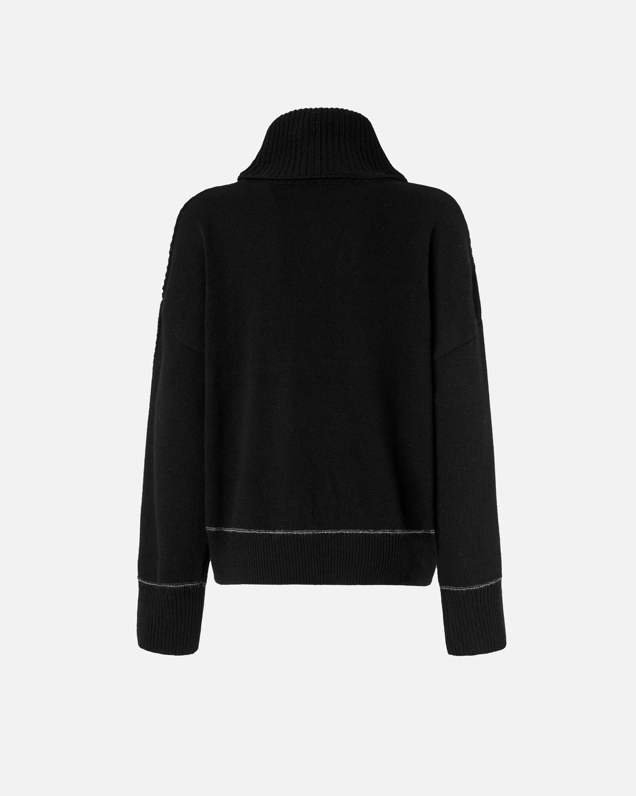 Pull à col roulé fin | Noir