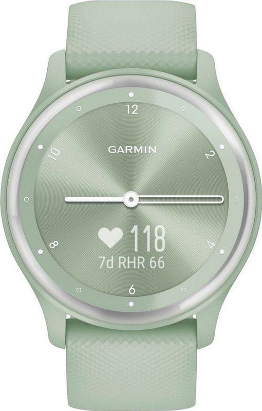 Garmin - Vívomove Sport - Hybride Smartwatch - Cool Mint - Siliconen Polsband