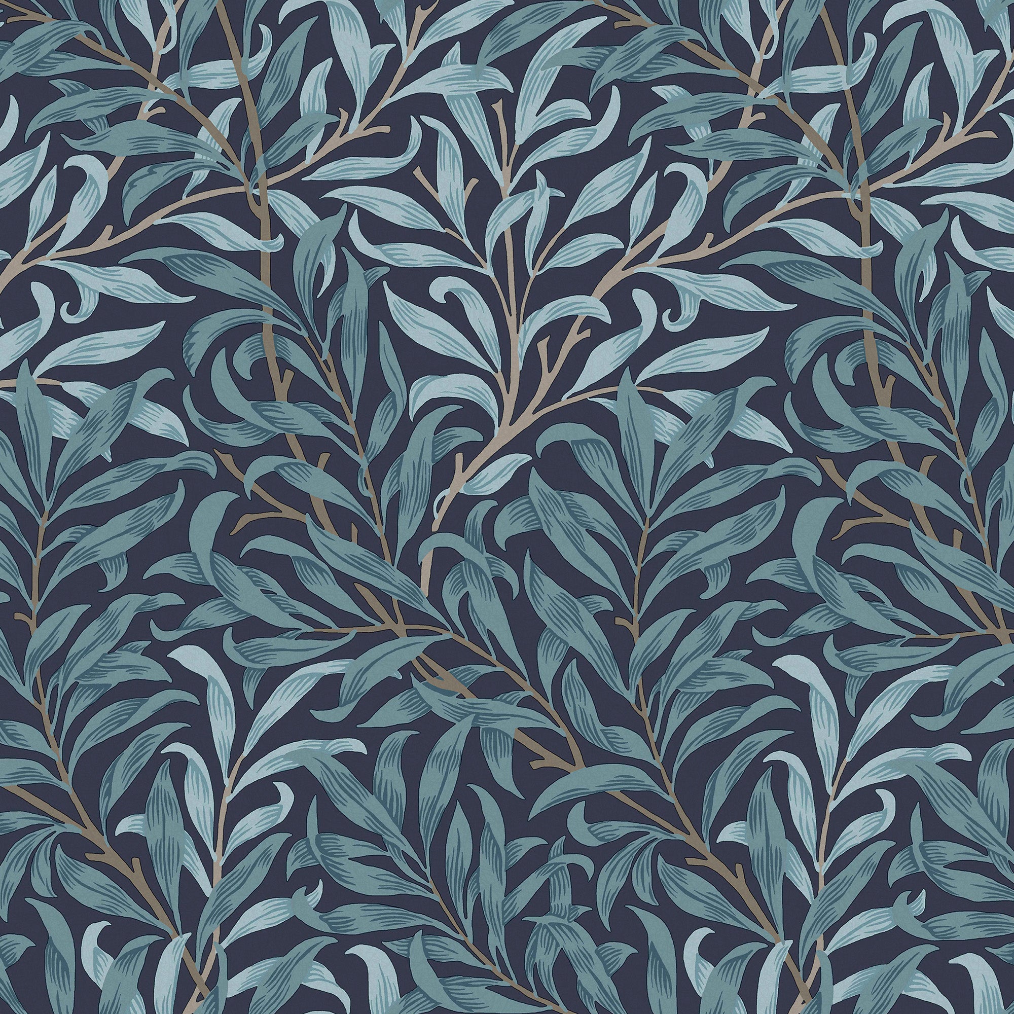 William Morris at Home Vliesbehang Willow Bough Deep blues - 10mx52cm