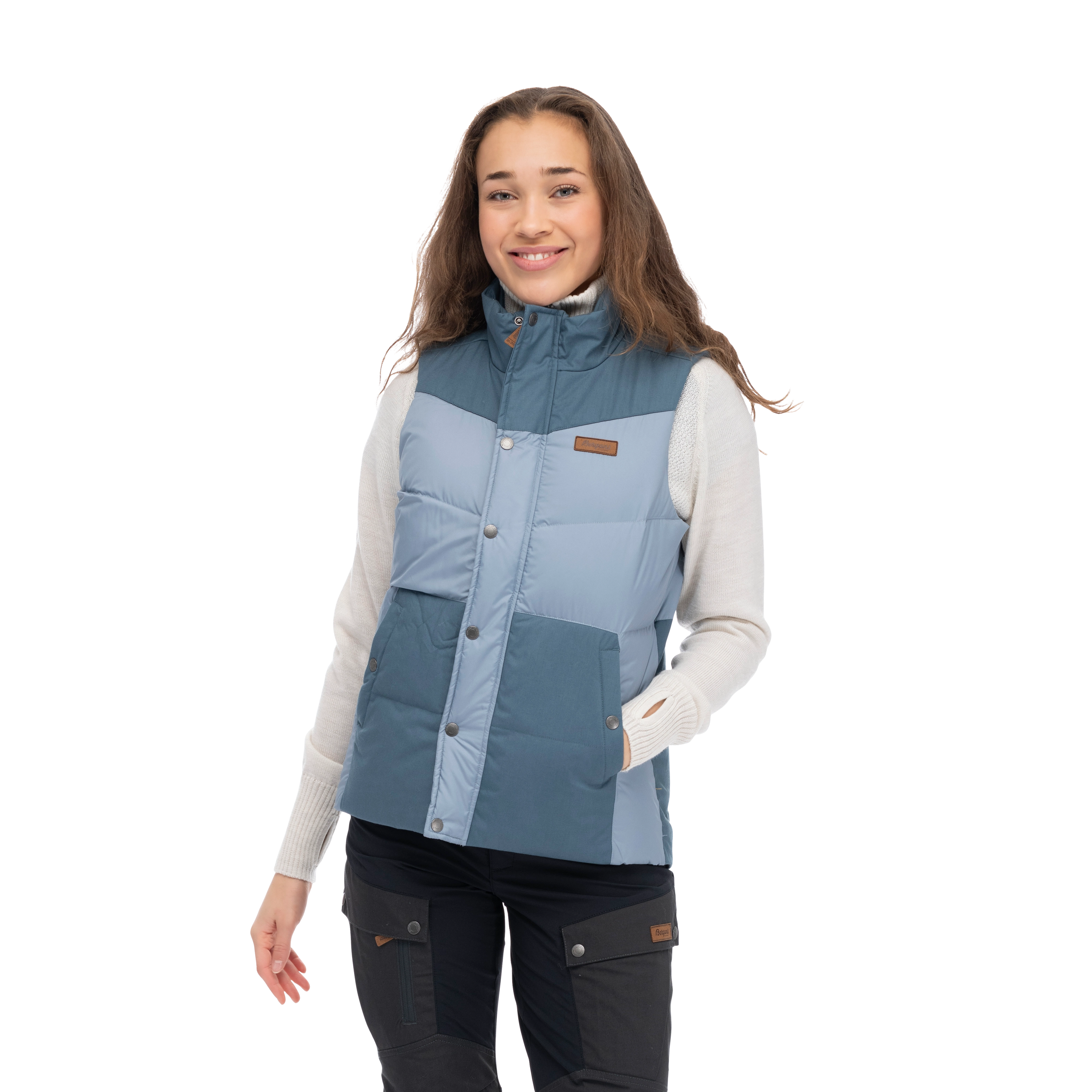 Nordmarka Outdoor Down Vest Women Husky Blue / Orion Blue