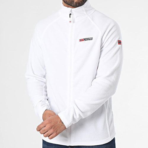 Sweat Zippé Polaire Blanc