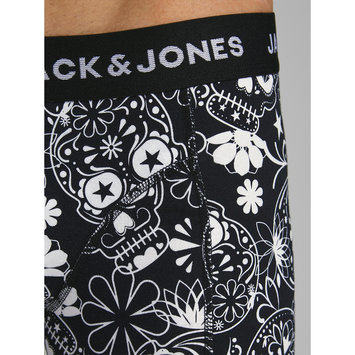 JACK & JONES<br>Conjunto de 3 cuecas boxer com estampa floral