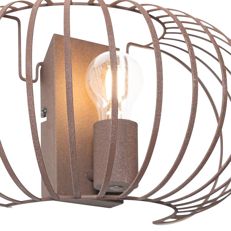 Design wandlamp, roestbruin, 39 cm - Johanna