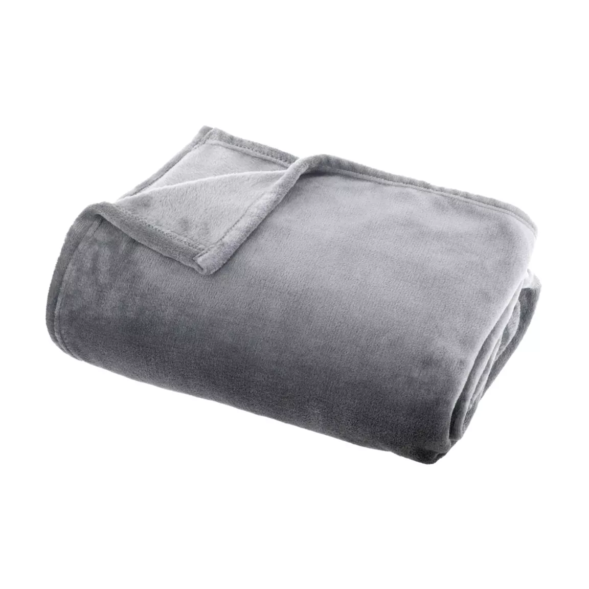 Plaid doux flanelle (130 x 180 cm) Didou Gris clair