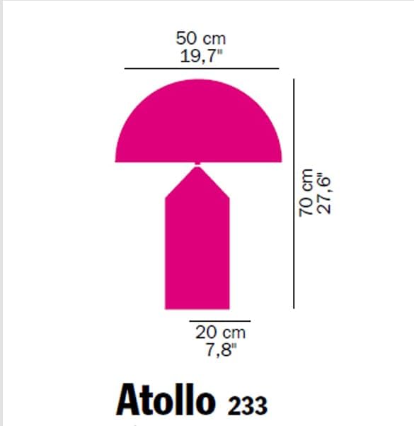Tischleuchte Oluce Atollo - Weiß, 233