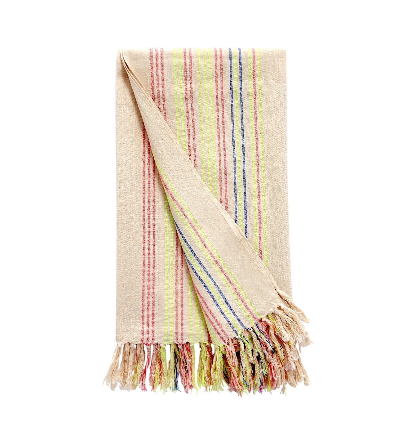 Fouta de plage rayée - Imprimé multicolore