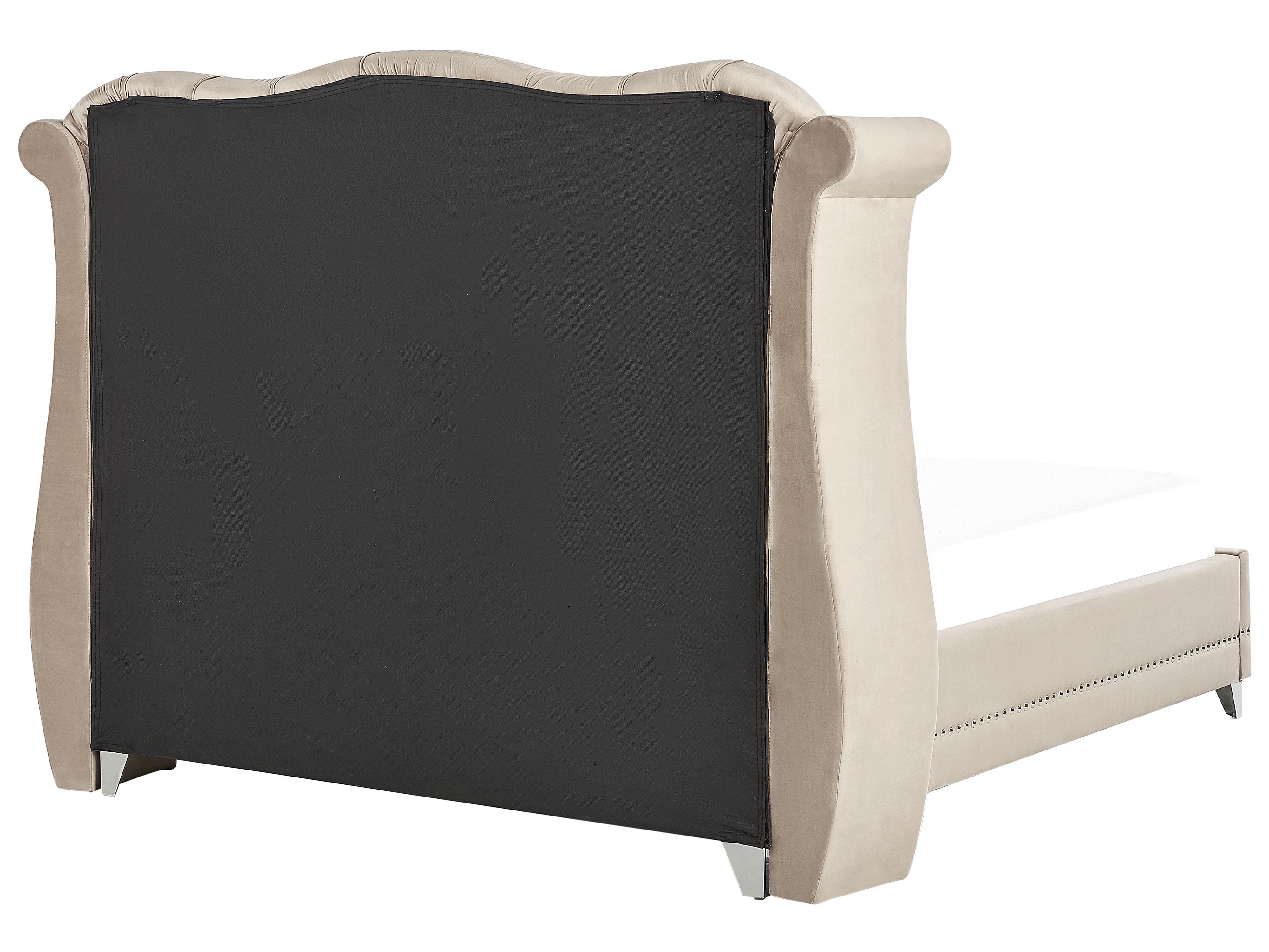 Bed Fluweel AYETTE 180 x 200 cm Beige