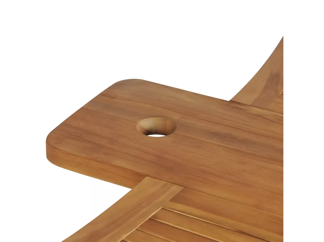 Prolenta Premium - Table pliable de bar 155x53x105 cm Bois de teck solide