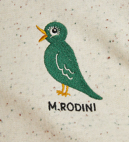 Mini Rodini Sweatshirt - Creme Meliert m. Vogel