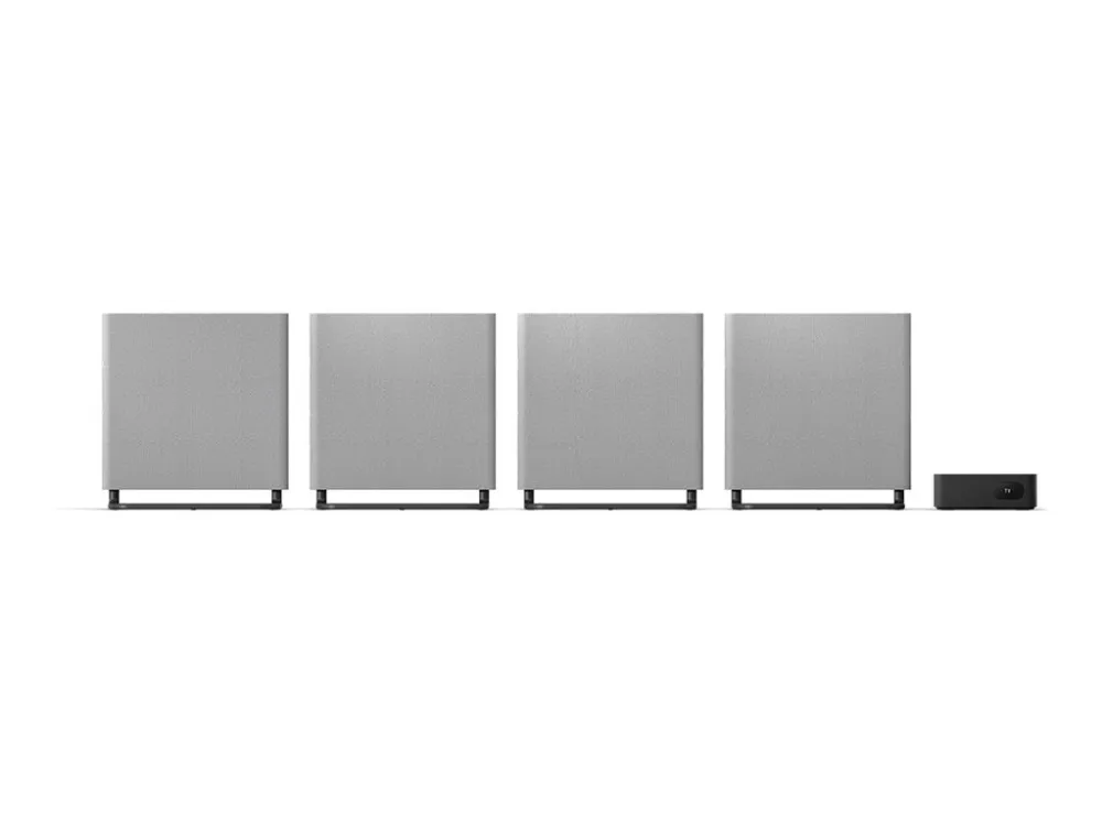 Sony BRAVIA Theater Quad HT-A9M2 - Højttalersystem - til hjemmebiograf - 4.0.4-kanal - trådløs - Wi-Fi, Fast Ethernet, Bluetooth - App-kontrolleret - 504 Watt (Total) - 3-vejs - grå