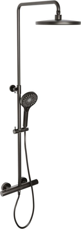 Blaufoss - Onos 250 - Thermostatische Kraan Regendoucheset - Brushed GunMetal