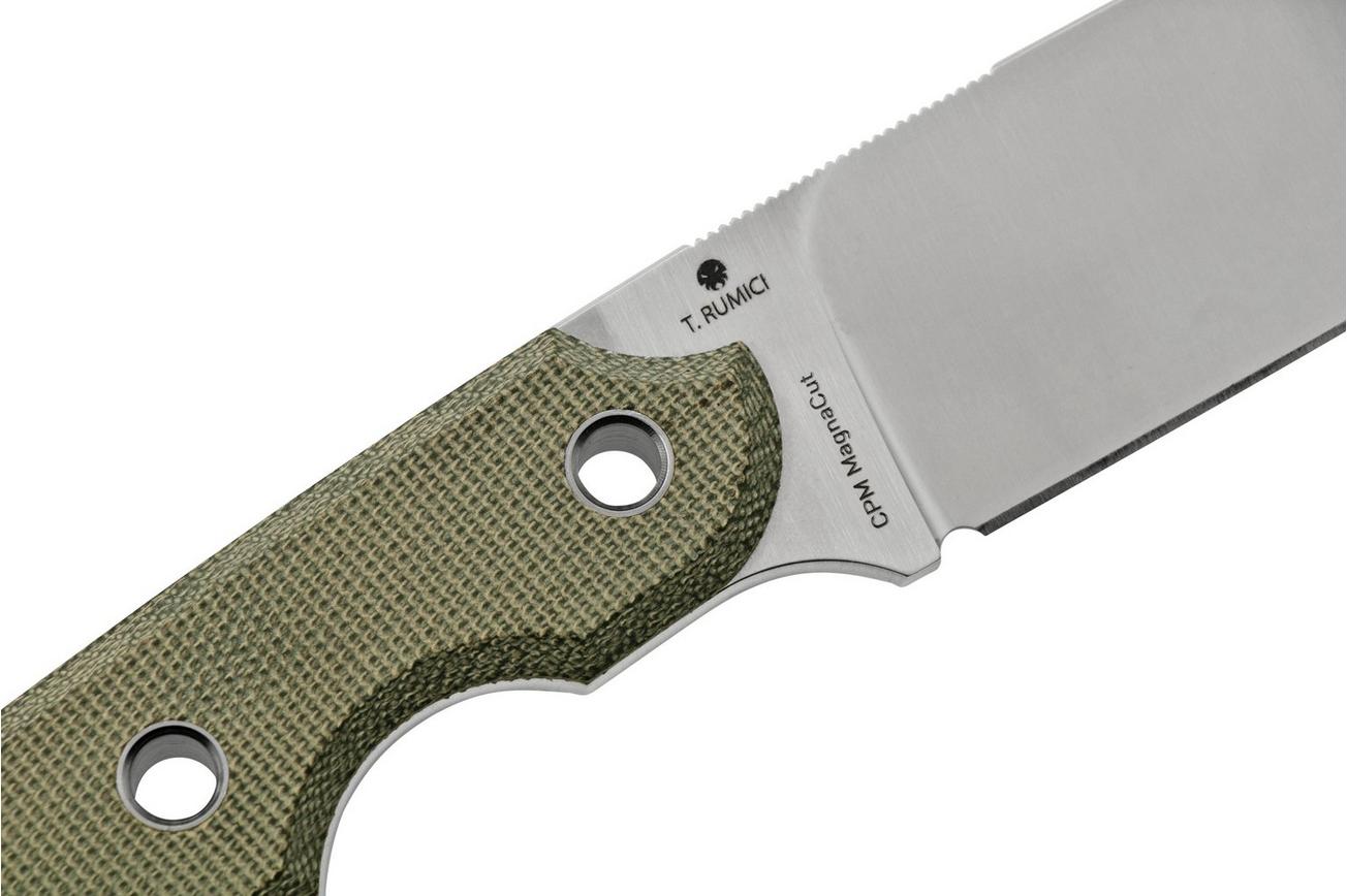 Viper Basic 3 VT4034CG MagnaCut Spear Point Satin, Green Canvas Micarta, vaststaand mes