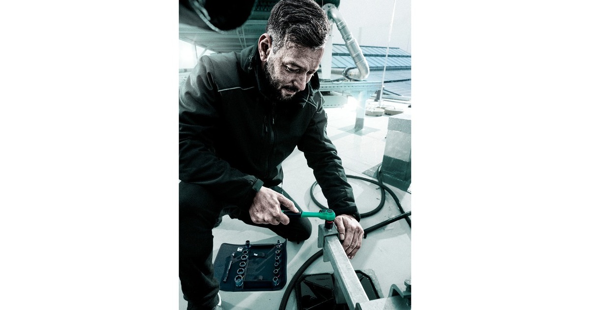 Wera8100 SB 12 Zyklop Comfort ratelset gereedschapsset  (Zwart/groen, Omschakelpal, 3/8