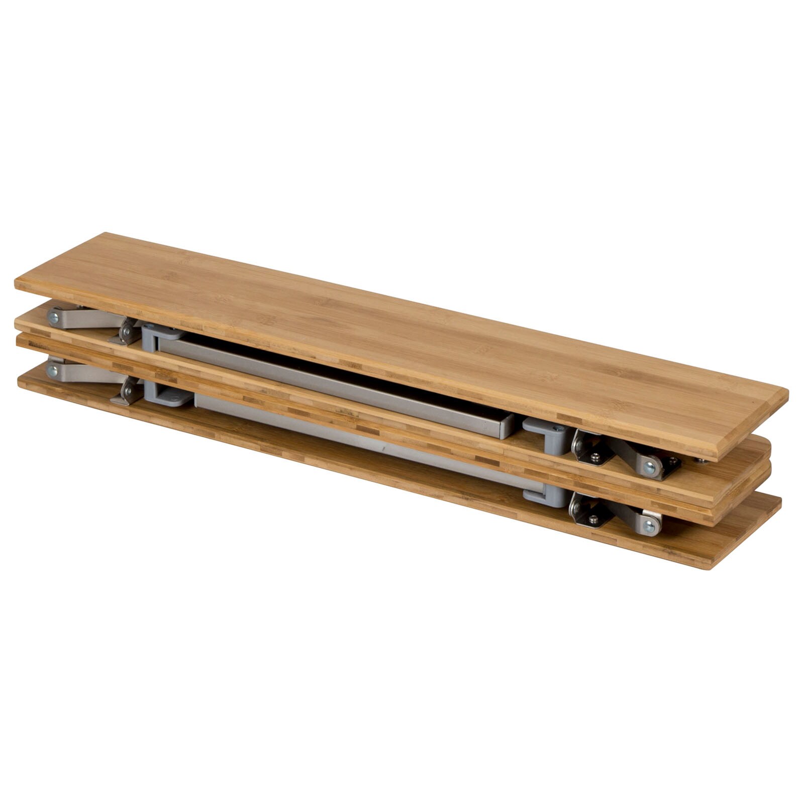 BO-CAMP Camping Gartentisch Klapptisch Falttisch Klappbar verstellbar Alu Bambus Größe: 50 x 65 cm