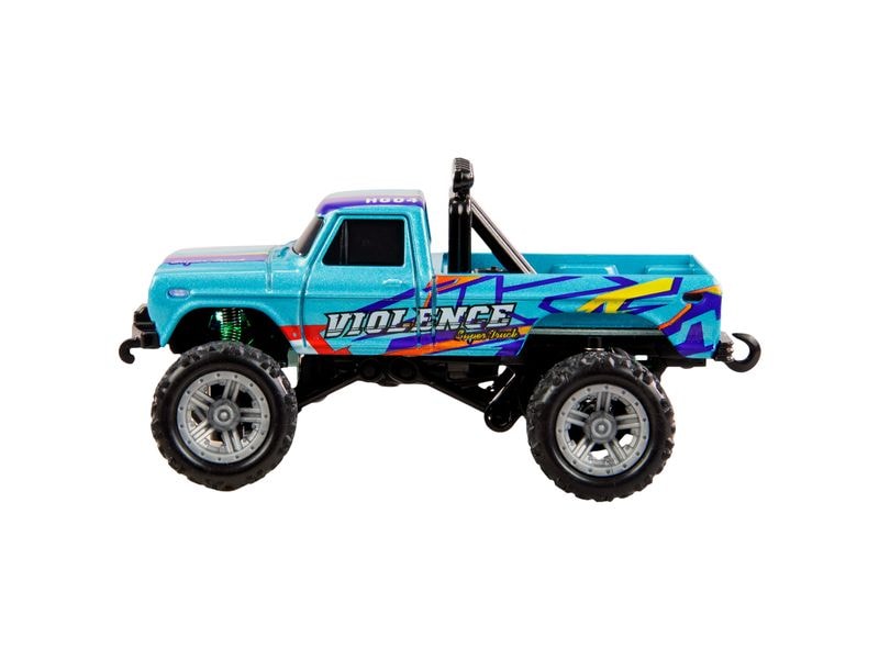 Amewi Monster Truck Die Cast 1:64 RTR, Blau Ferngesteuerte Monster Truck im Massstab 1:64