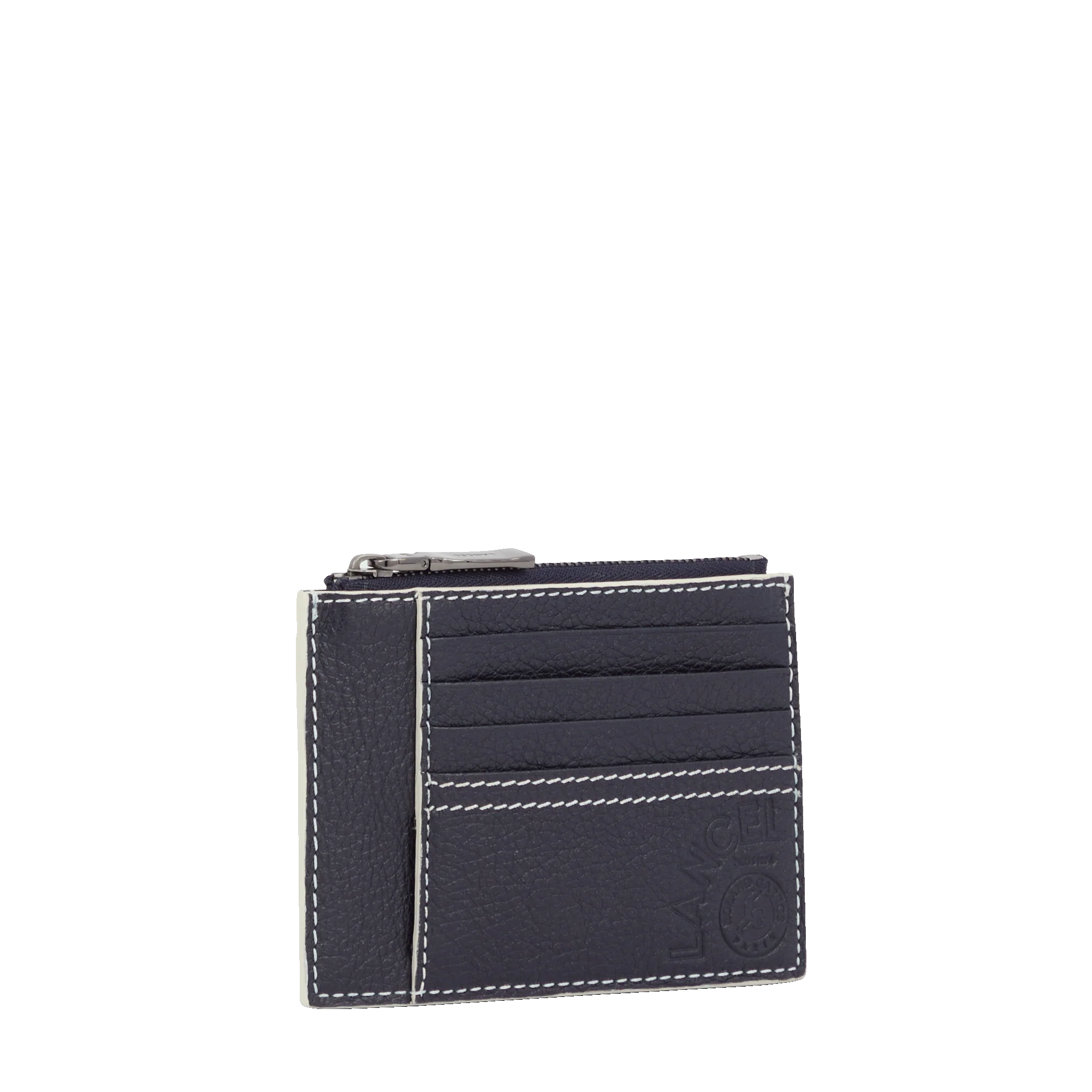 Porte-cartes zippé L  Lancel x Roland Garros-Bleu minuit