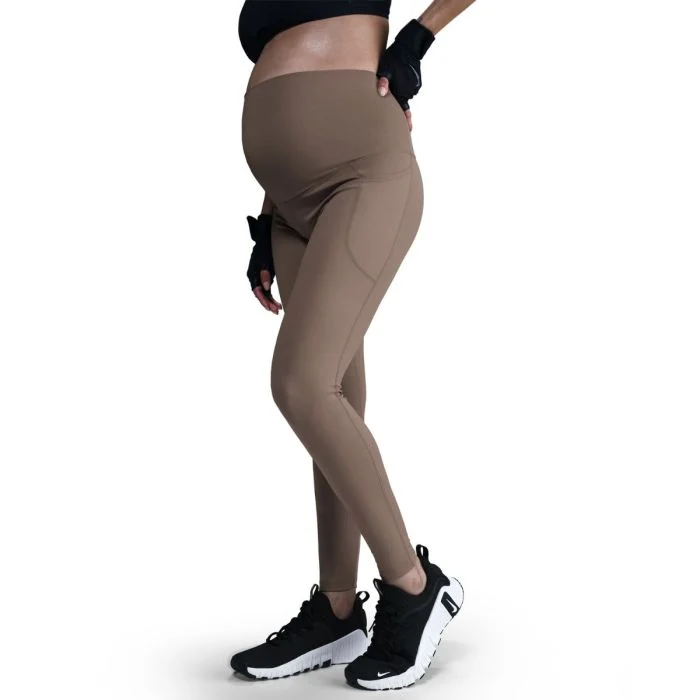 Nike Dame Lange tights One Maternity Tights Brun