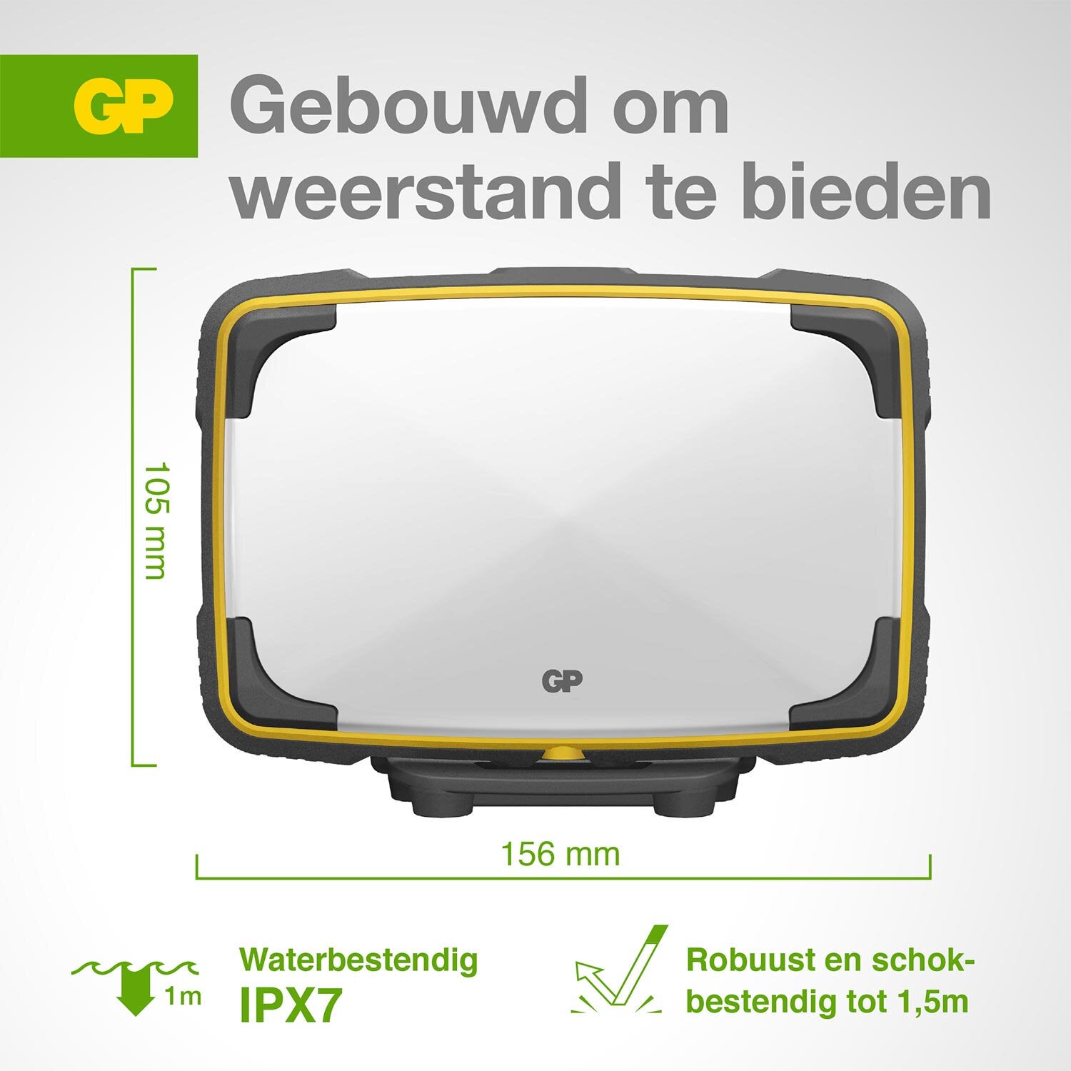 GP WP15 Panel Work Light 1200 lumen Yellow Edge Design