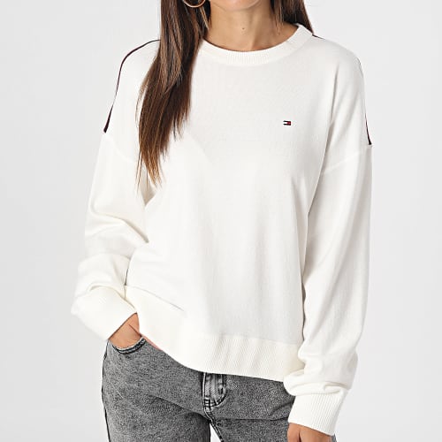 Sweat Crewneck A Bandes Femme Track Top 4781 Beige
