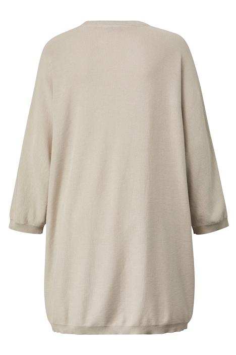 Strickjacke, offene Form, Strukturstrick, Langarm