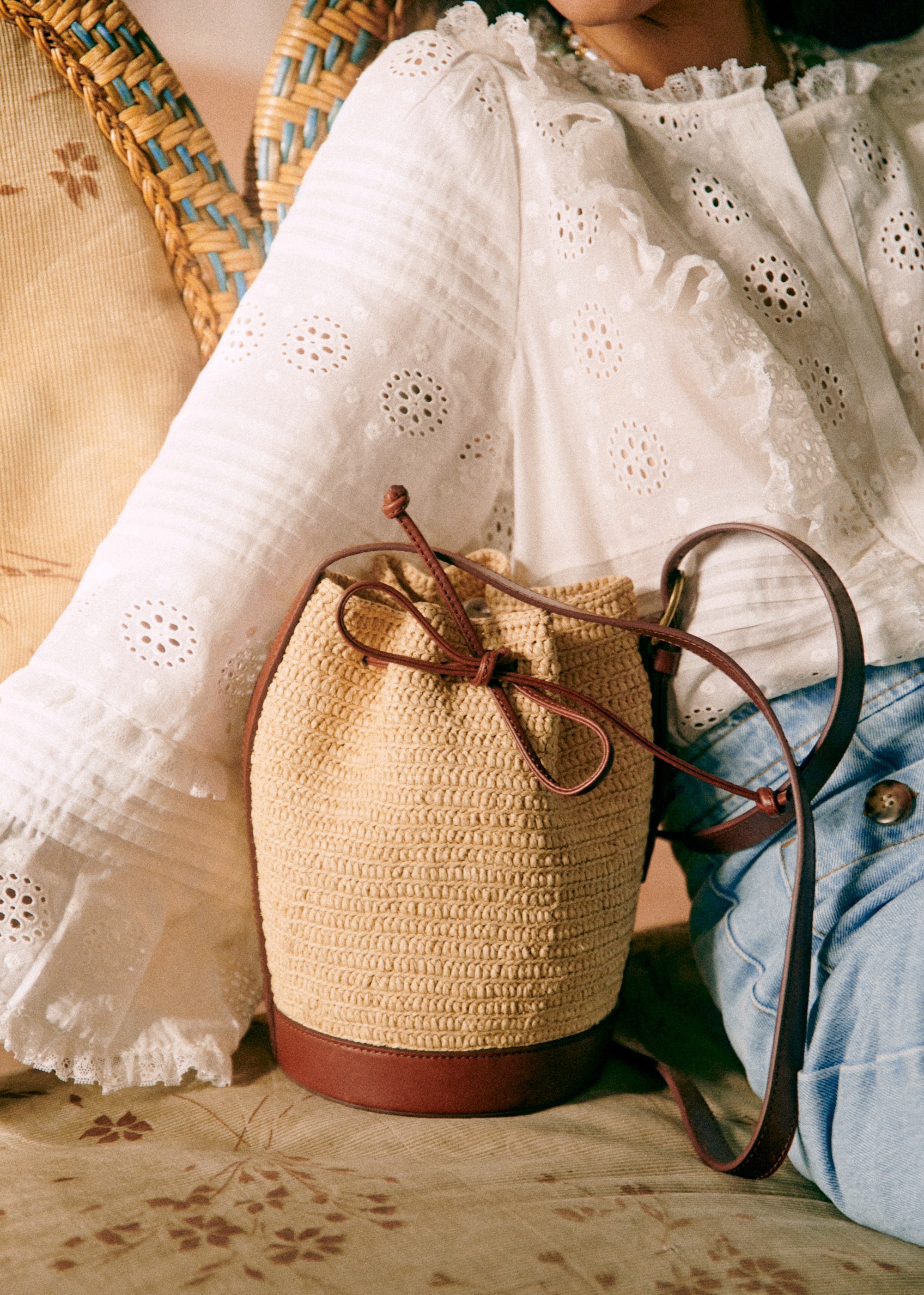 Bourse Mini Farrow - Raphia Naturel - SACS/NEW SACS Nos Sacs Iconiques 5906332