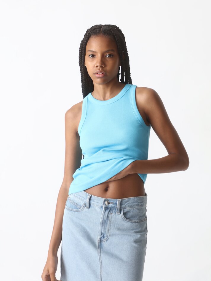 Pacote com 2 camisetas regata - Azul Claro