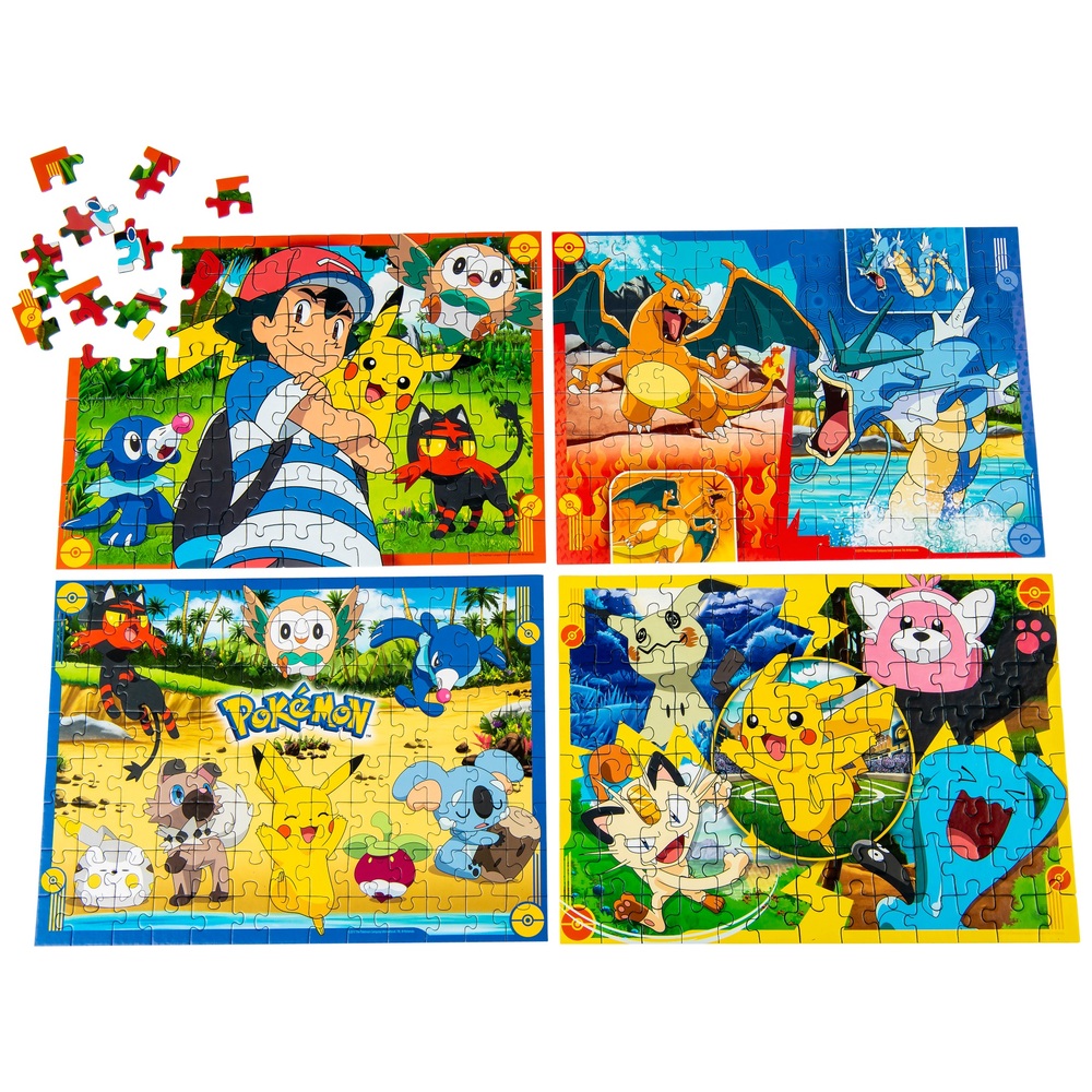 Ravensburger Pokémon 4 x 100-teiliges Bumper-Puzzle-Set, Sortiment