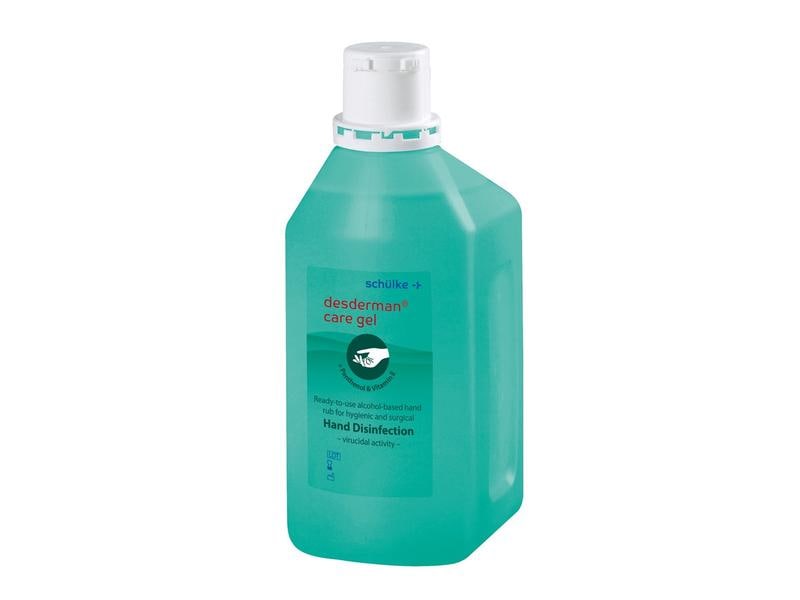 Schülke Desinfektionsgel Desderman Care Gel 1000 ml Feuchtigkeitsspendendes Händedesinfektionsmittel mit pflegenden Komponenten