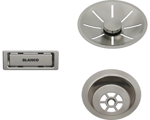 Blanco satijn platina afvoer- en overloopset 207406