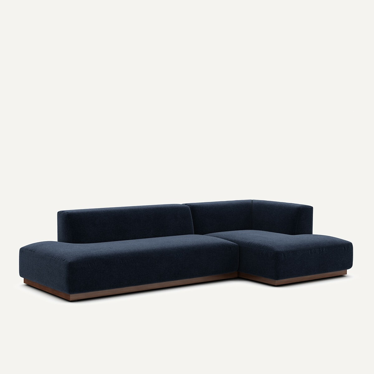AM.PM<br>Sofá de canto direito tamanho XL em veludo chenille, Jacopo